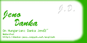 jeno danka business card